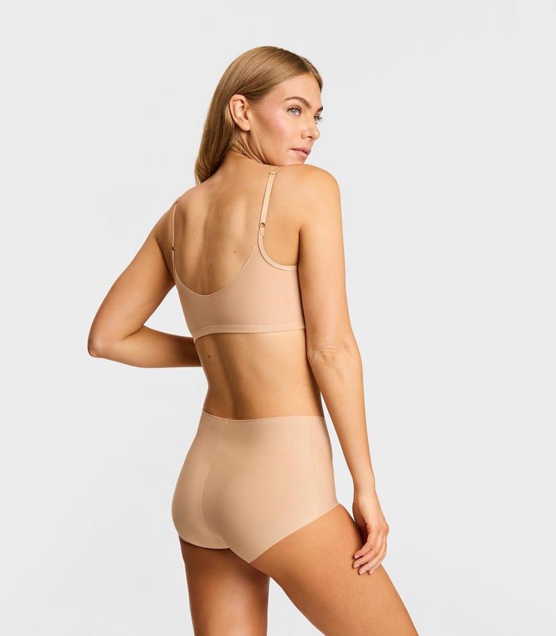 commando Butter High-Rise Bikini | High-Waist Seamless Panty in Exclusive Butterâ„¢ Fabric | Ultra-Soft, Invisible Comfort | Beige, L - Image 2